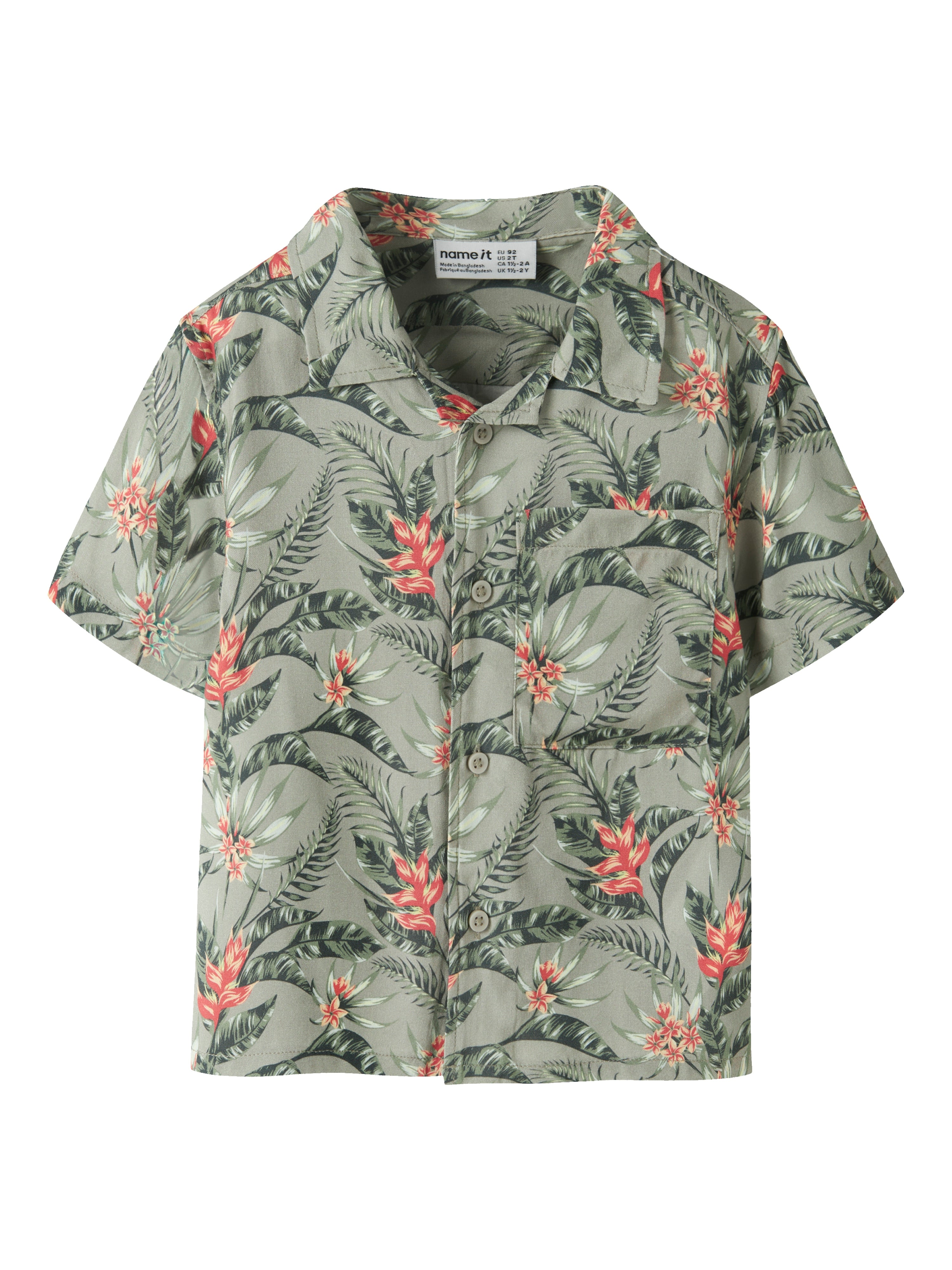 Camisa Tropical Verde Mini