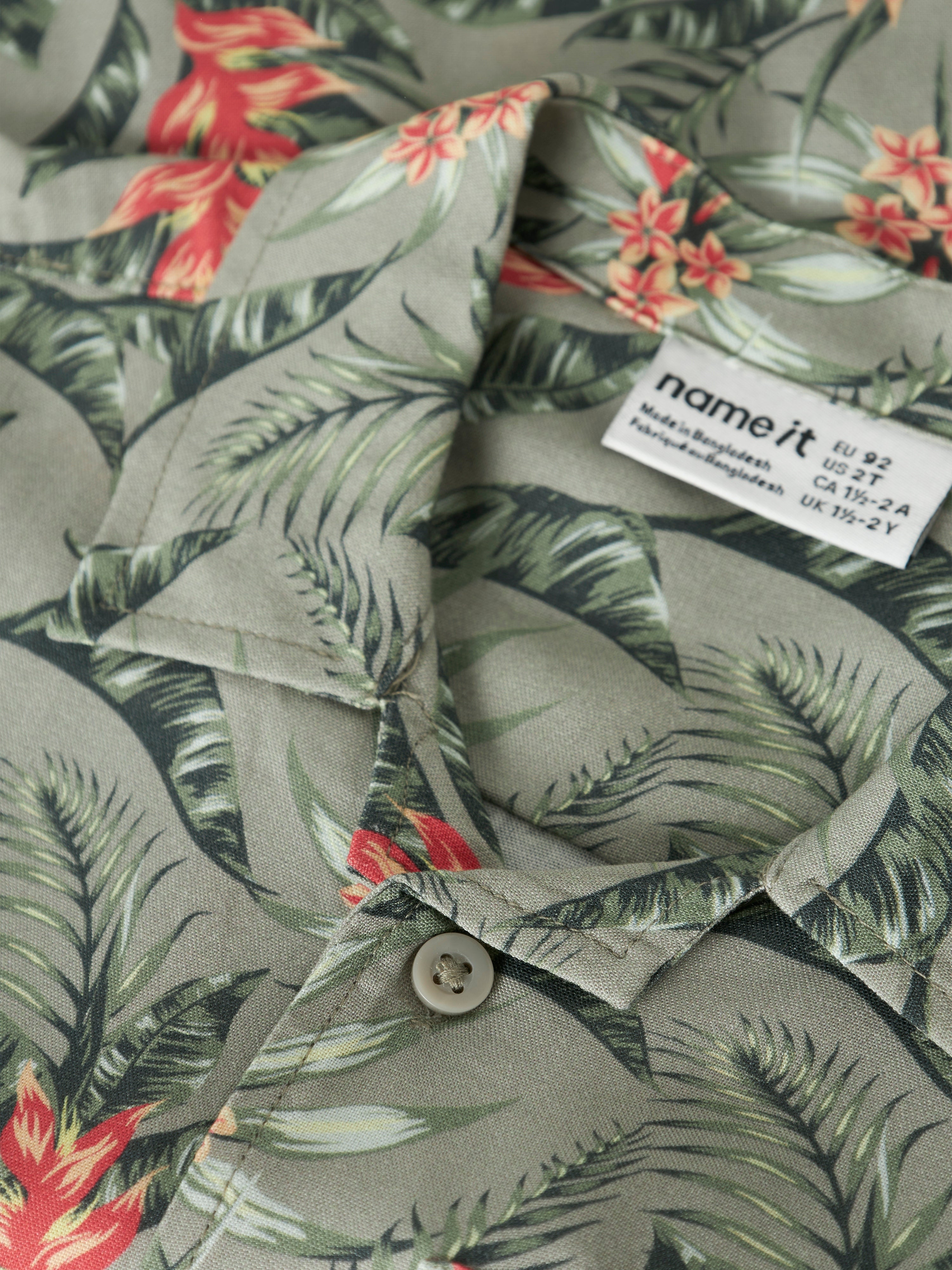 Camisa Tropical Verde Mini
