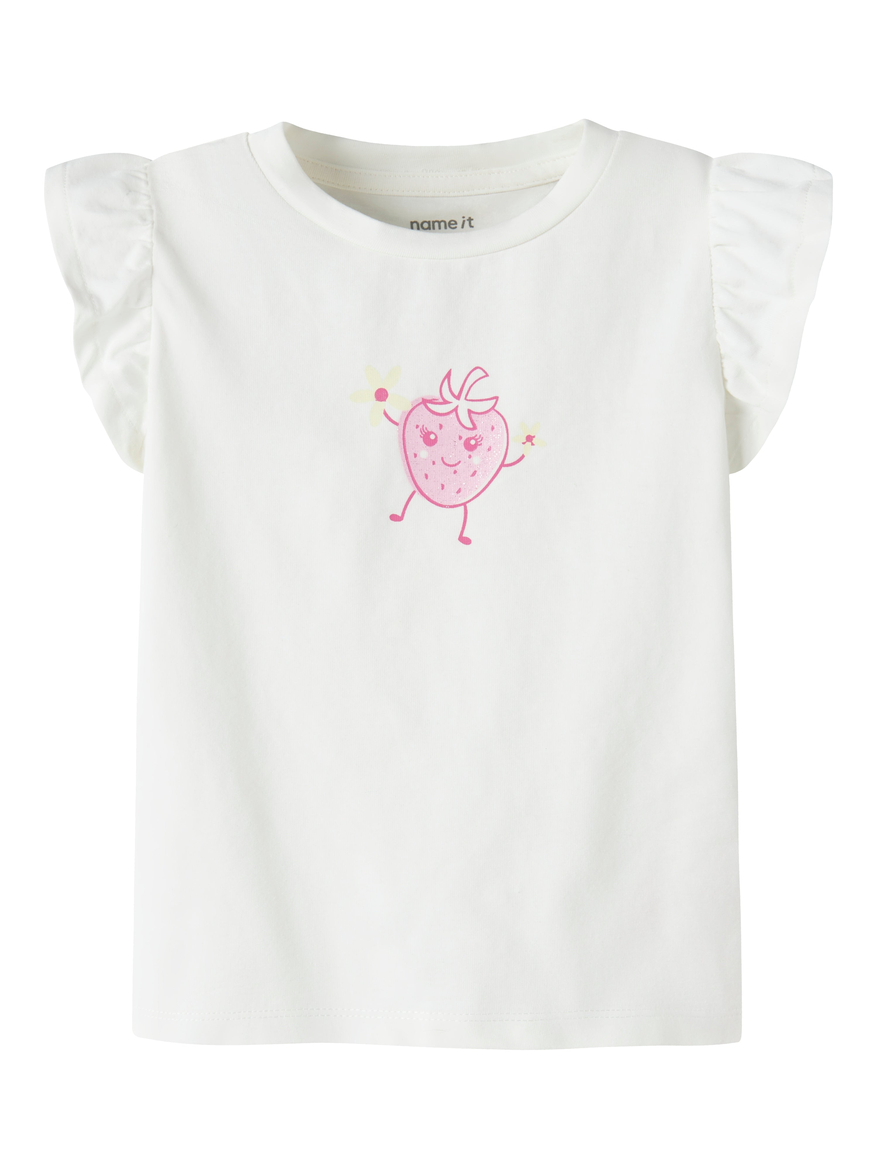 Camiseta Fresa Blanca Mini