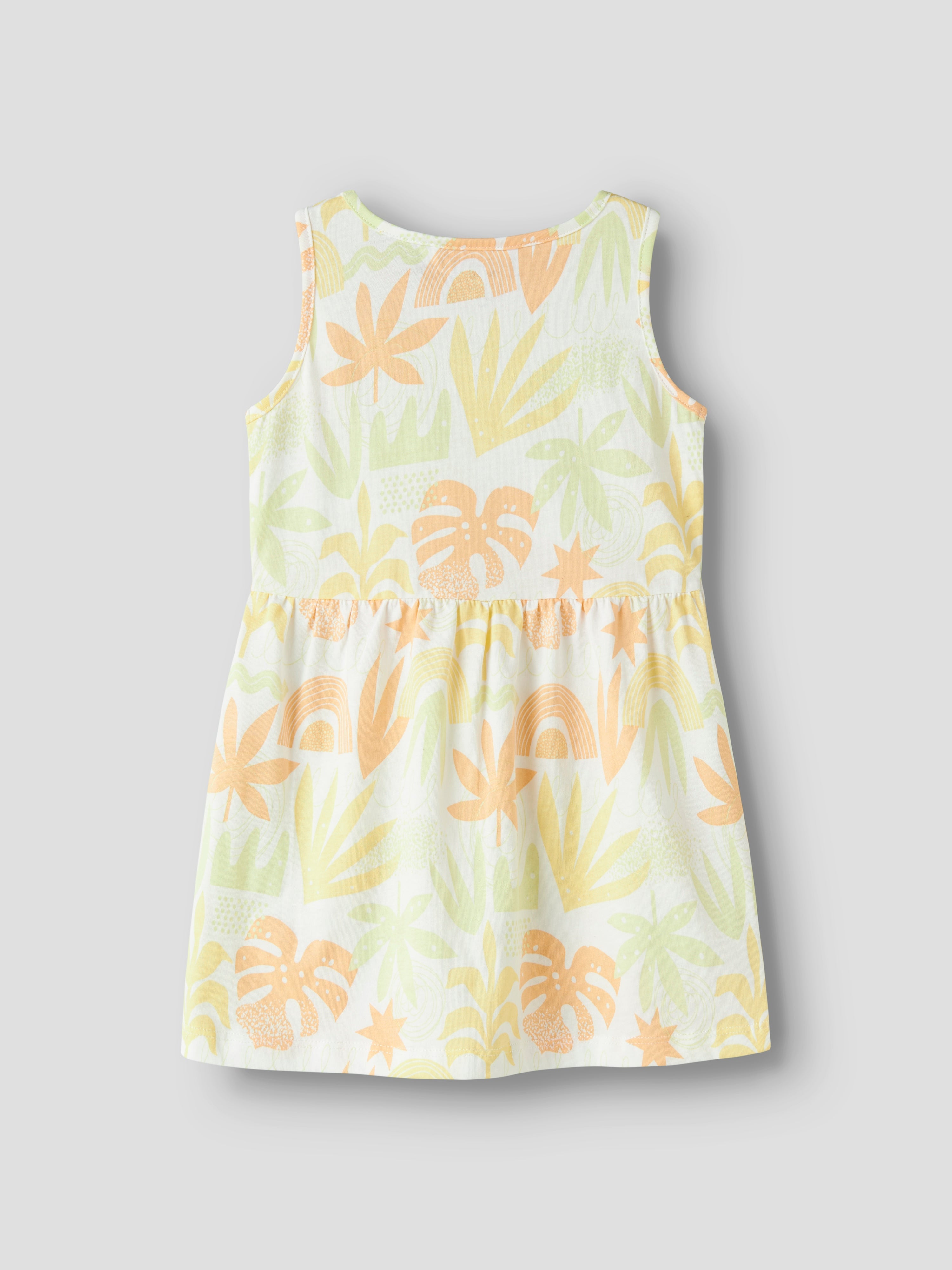 Vestido Hojas Blanco Mini