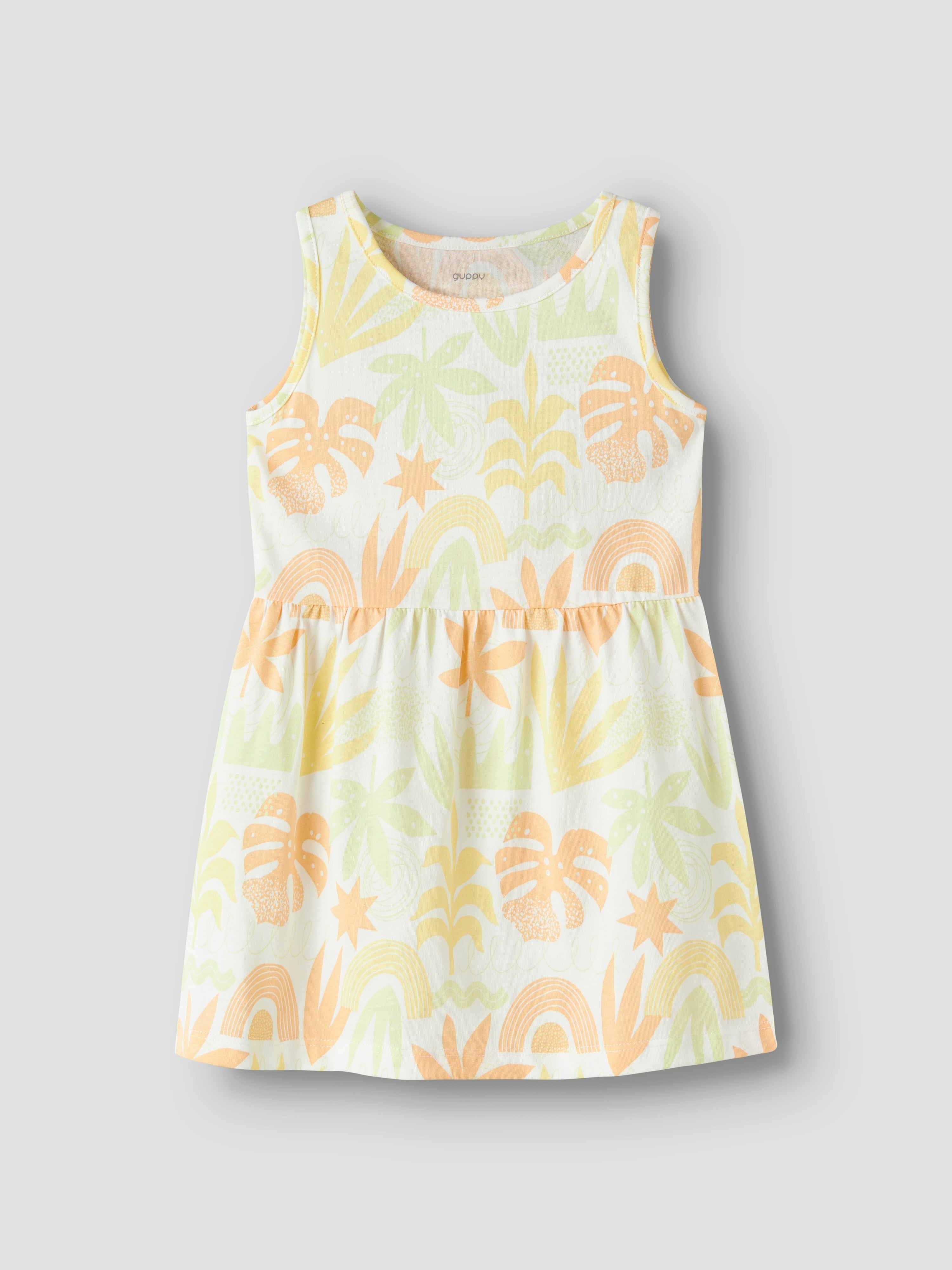 Vestido Hojas Blanco Mini