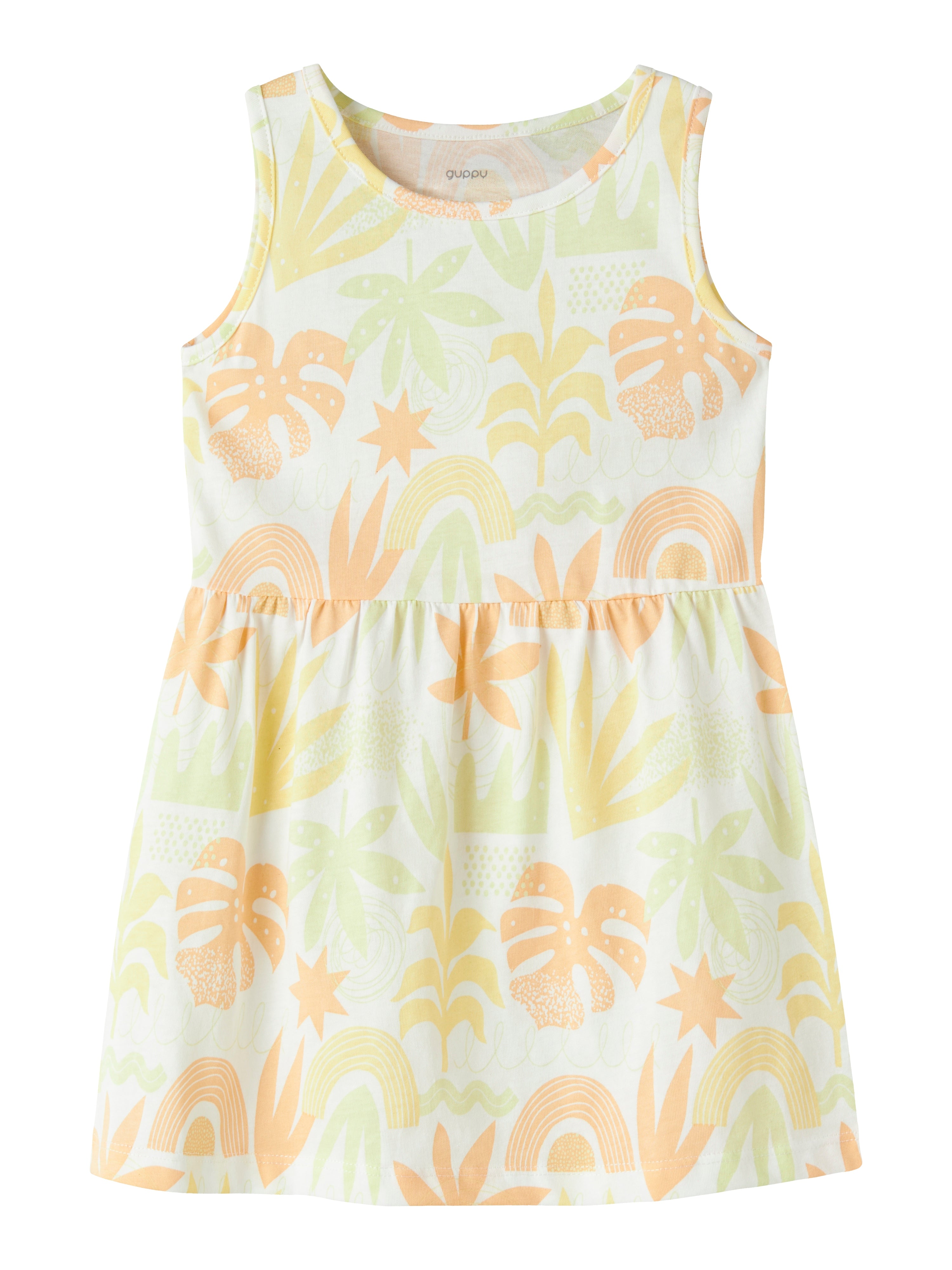 Vestido Hojas Blanco Mini