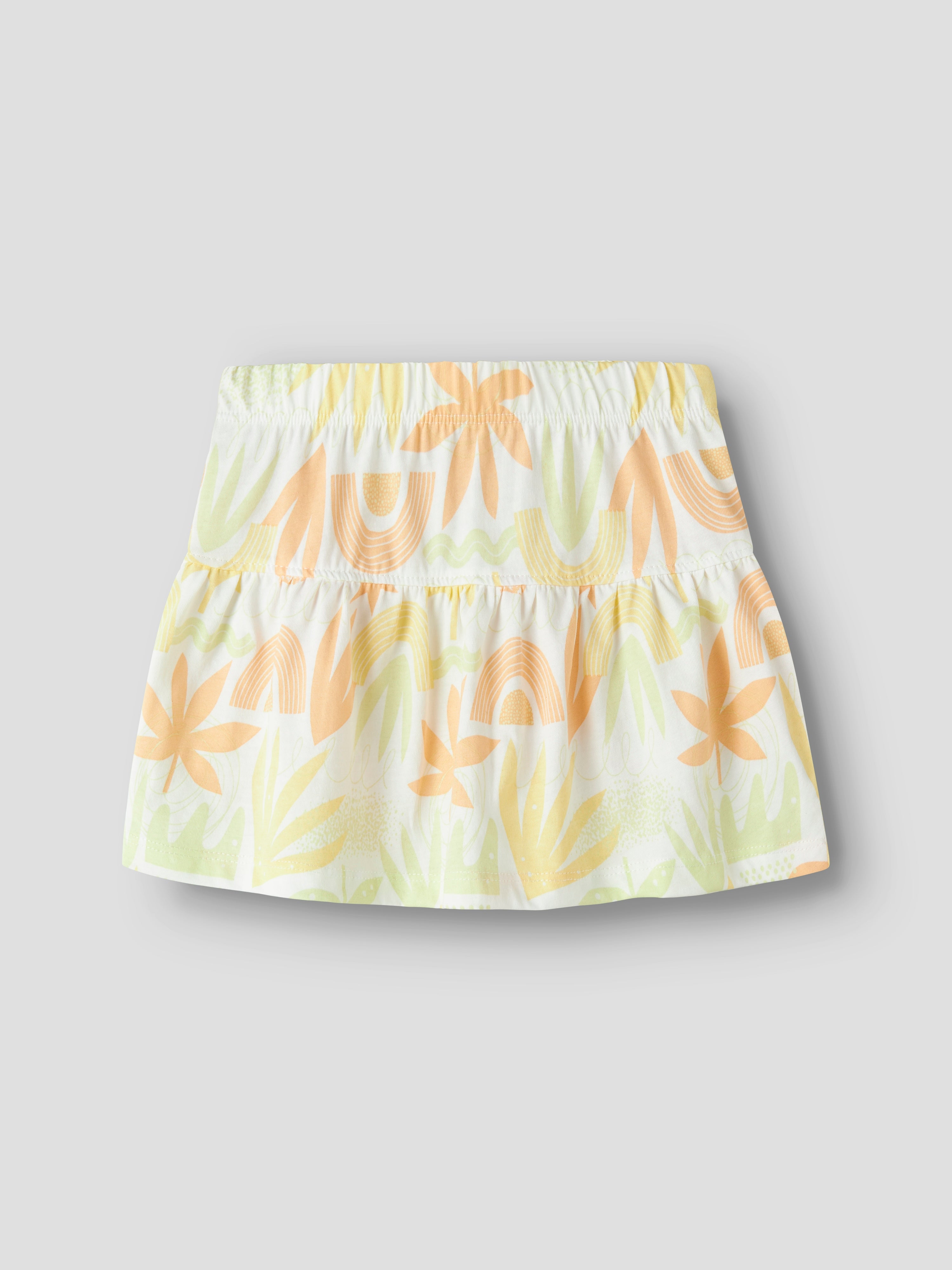 Falda Hojas Blanca Mini