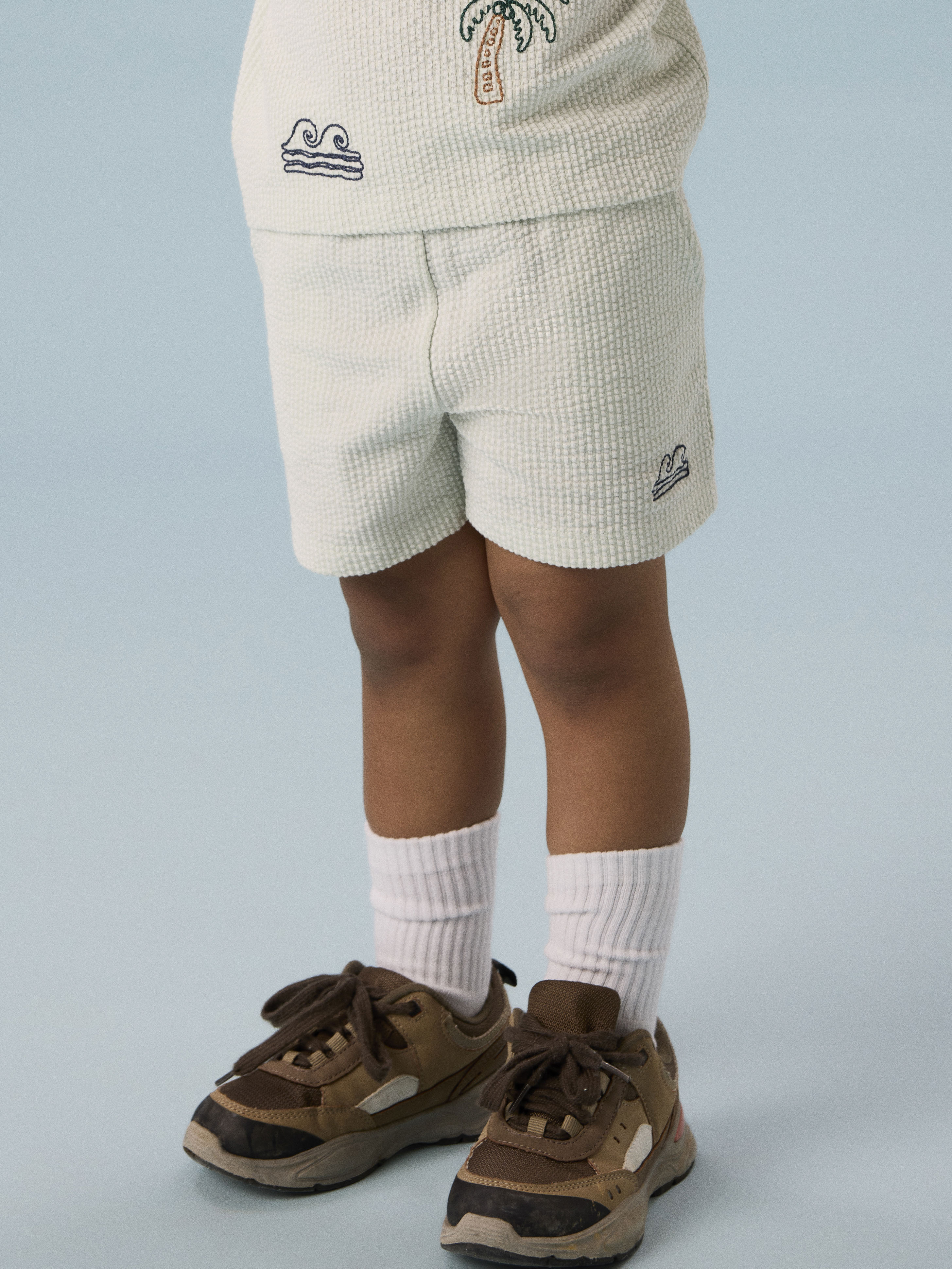 Short Rayas Verde Mini