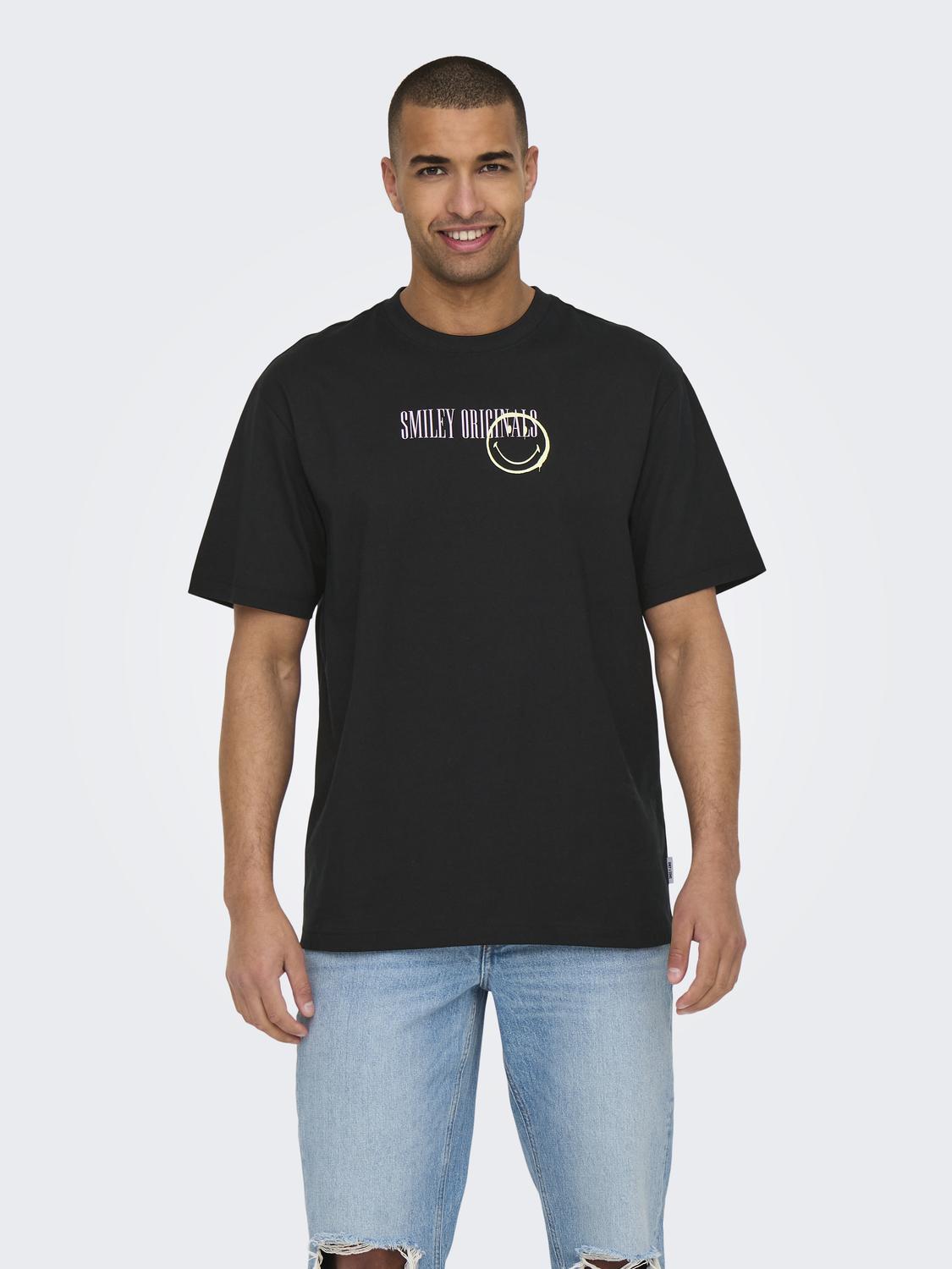 Camiseta Smiley Negra