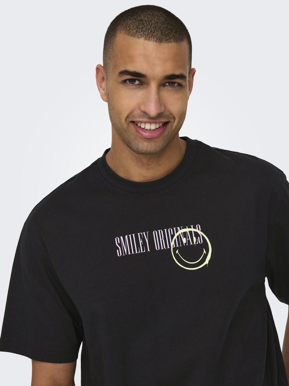 Camiseta Smiley Negra