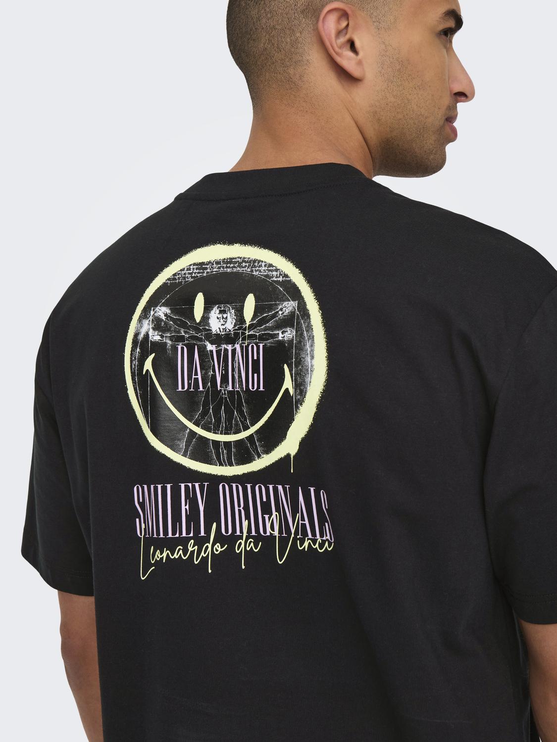 Camiseta Smiley Negra