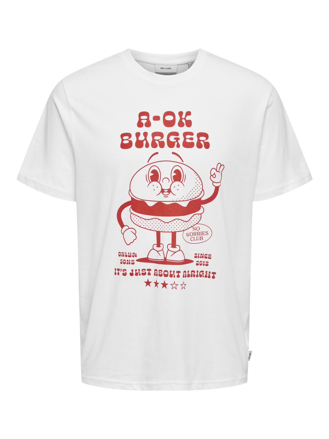 Camiseta Moksh Blanco/Rojo