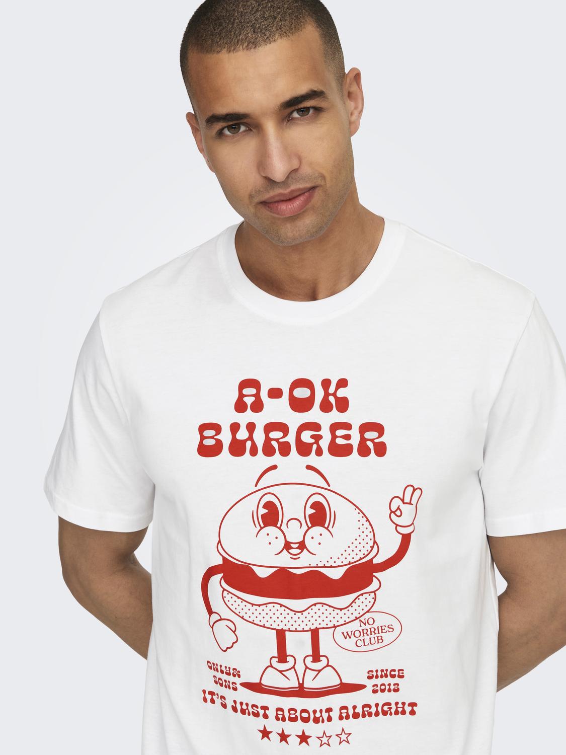 Camiseta Moksh Blanco/Rojo