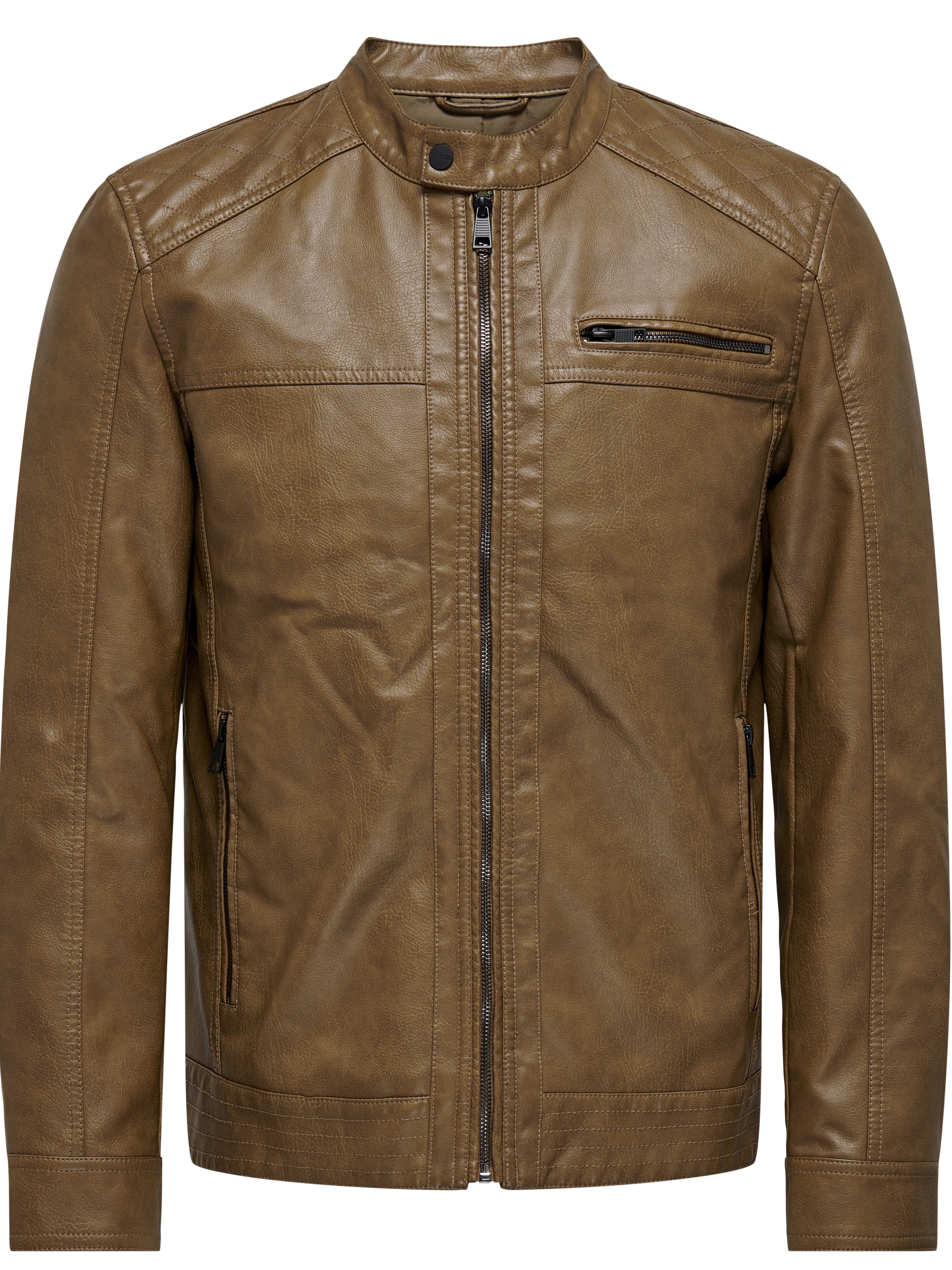 Chaqueta Polipiel Marrón