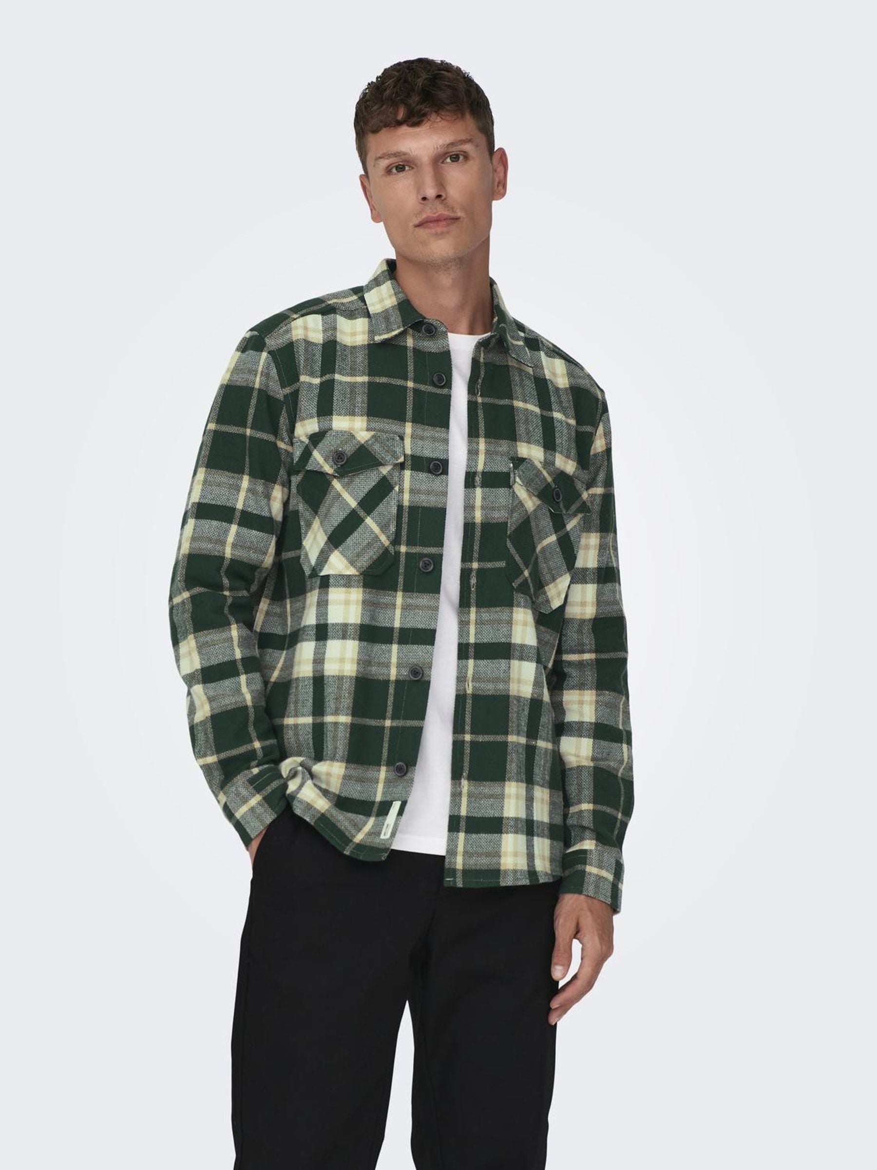 Sobrecamisa Cuadros Verde