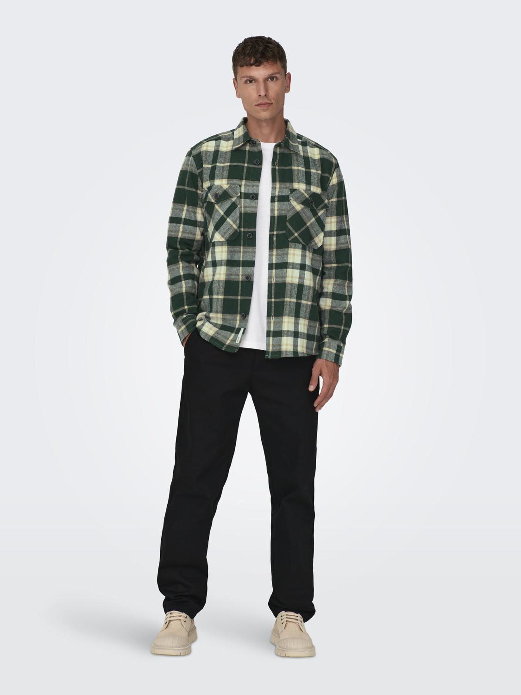 Sobrecamisa Cuadros Verde