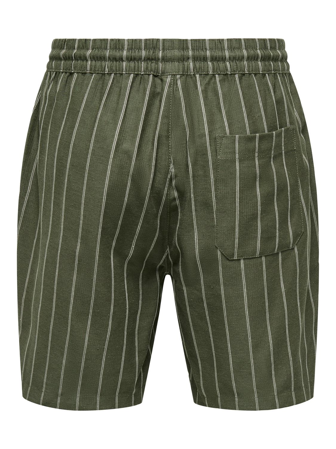 Short Tel Rayas Olive Night