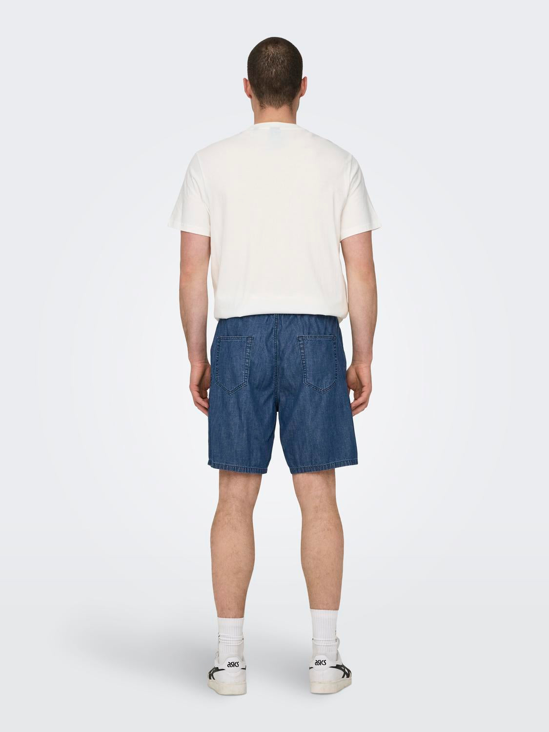 Short Medium Blue Denim