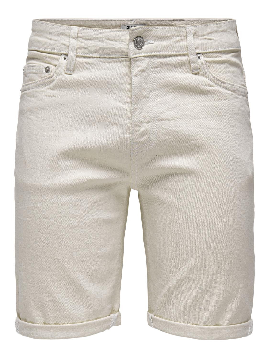 Pantalón Corto Ply Ecru