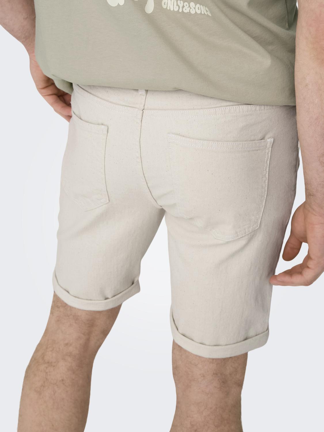 Pantalón Corto Ply Ecru