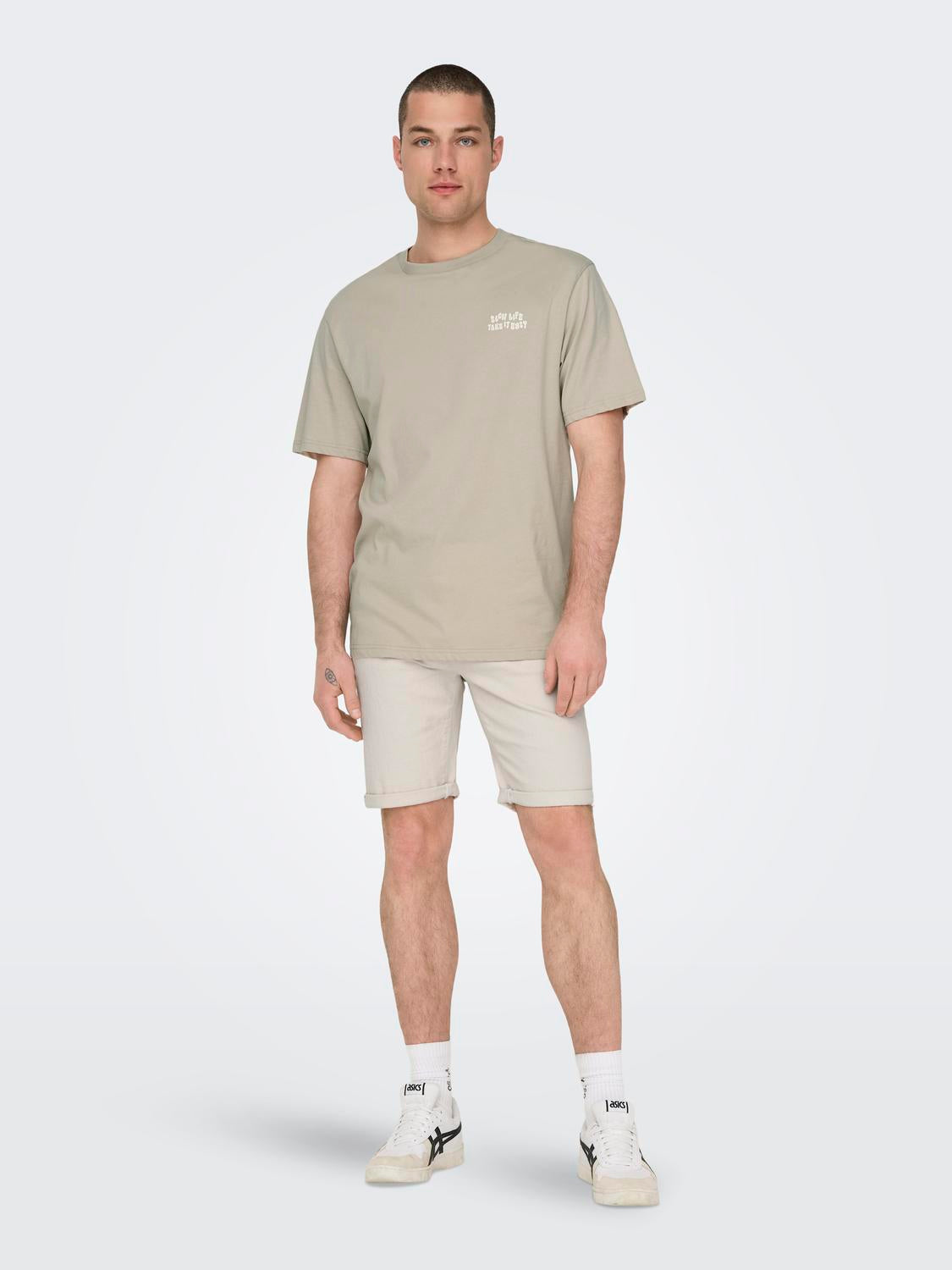Pantalón Corto Ply Ecru