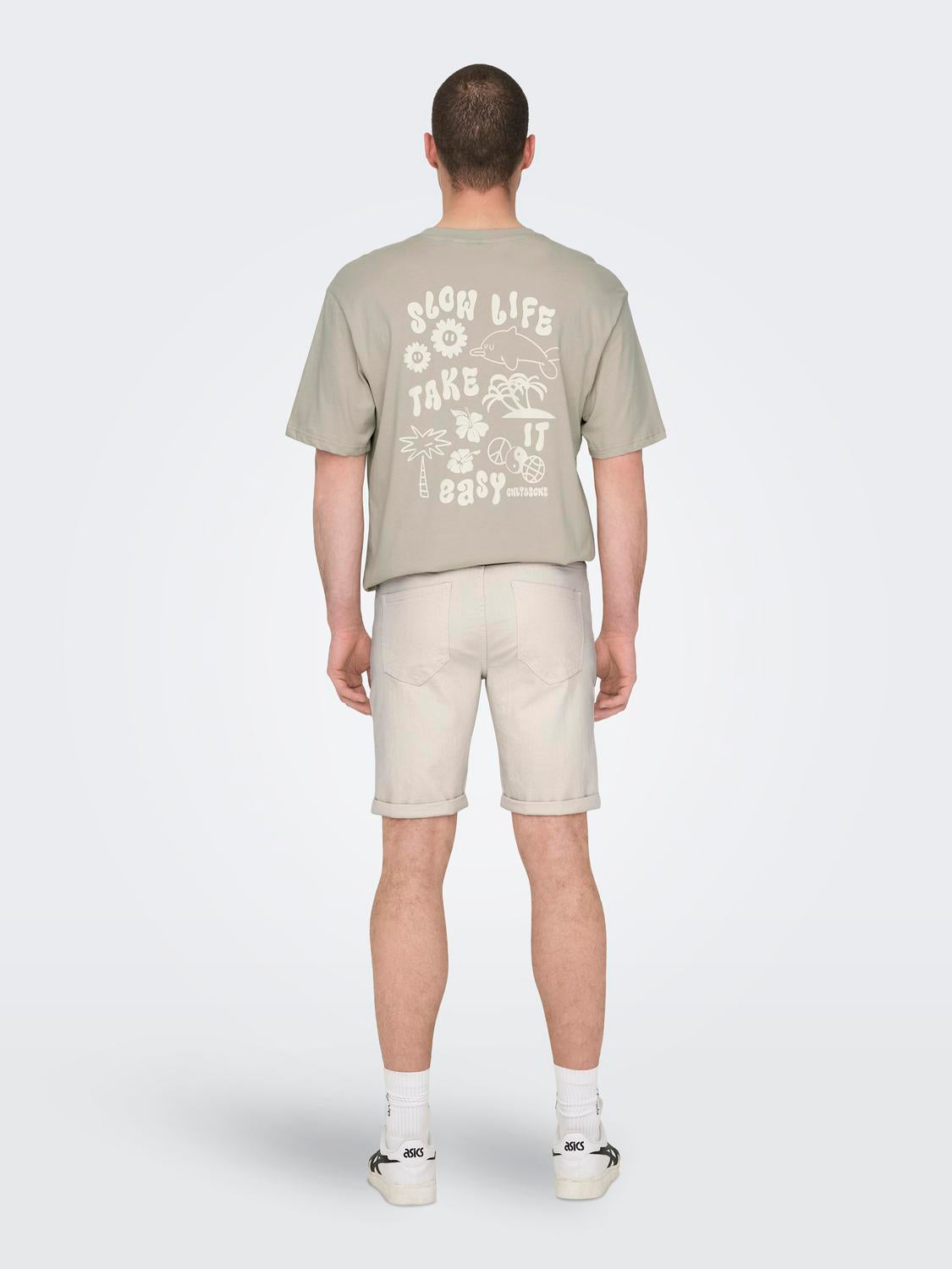 Pantalón Corto Ply Ecru