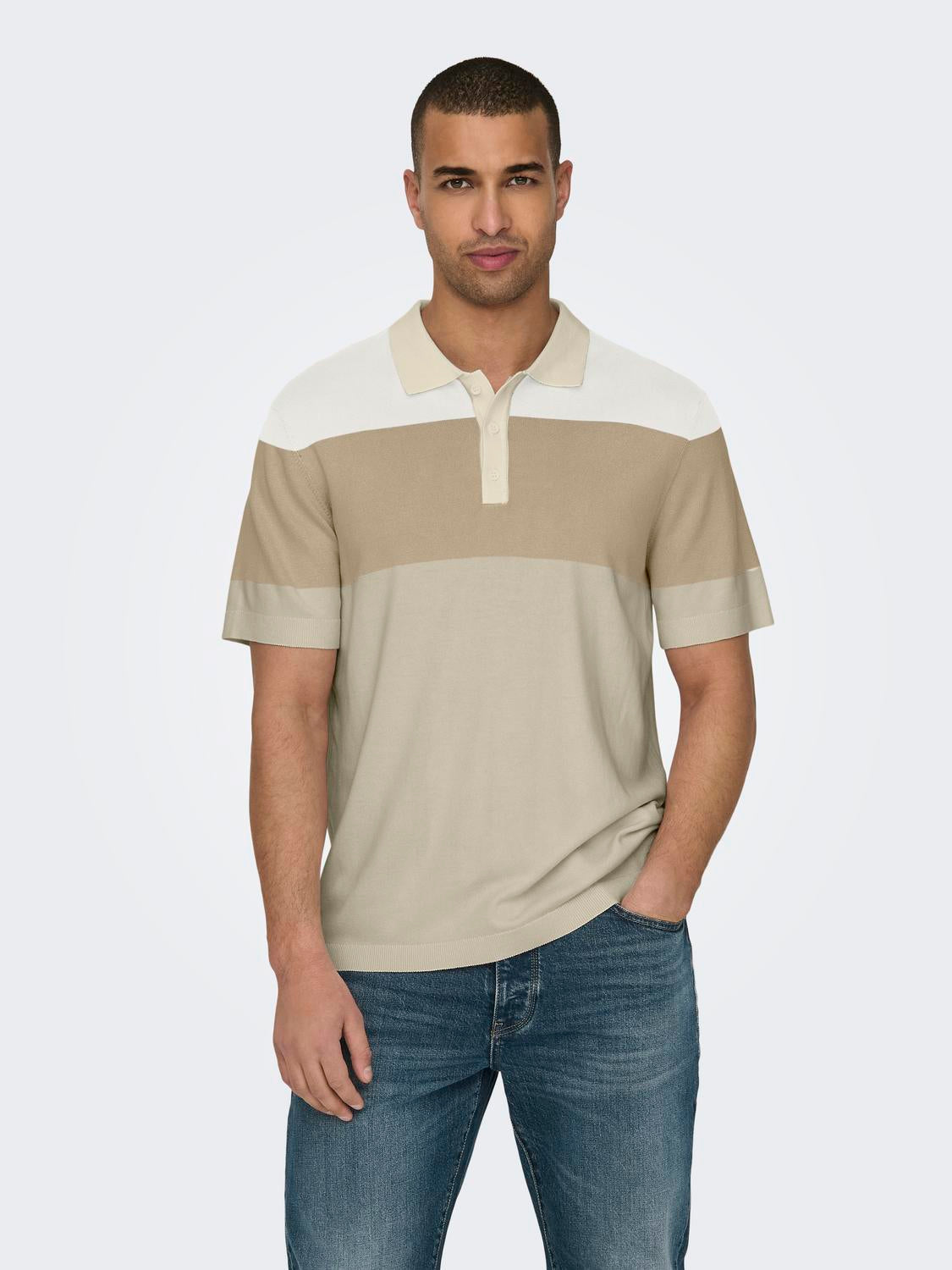 Polo Wyler Tricolor Beige
