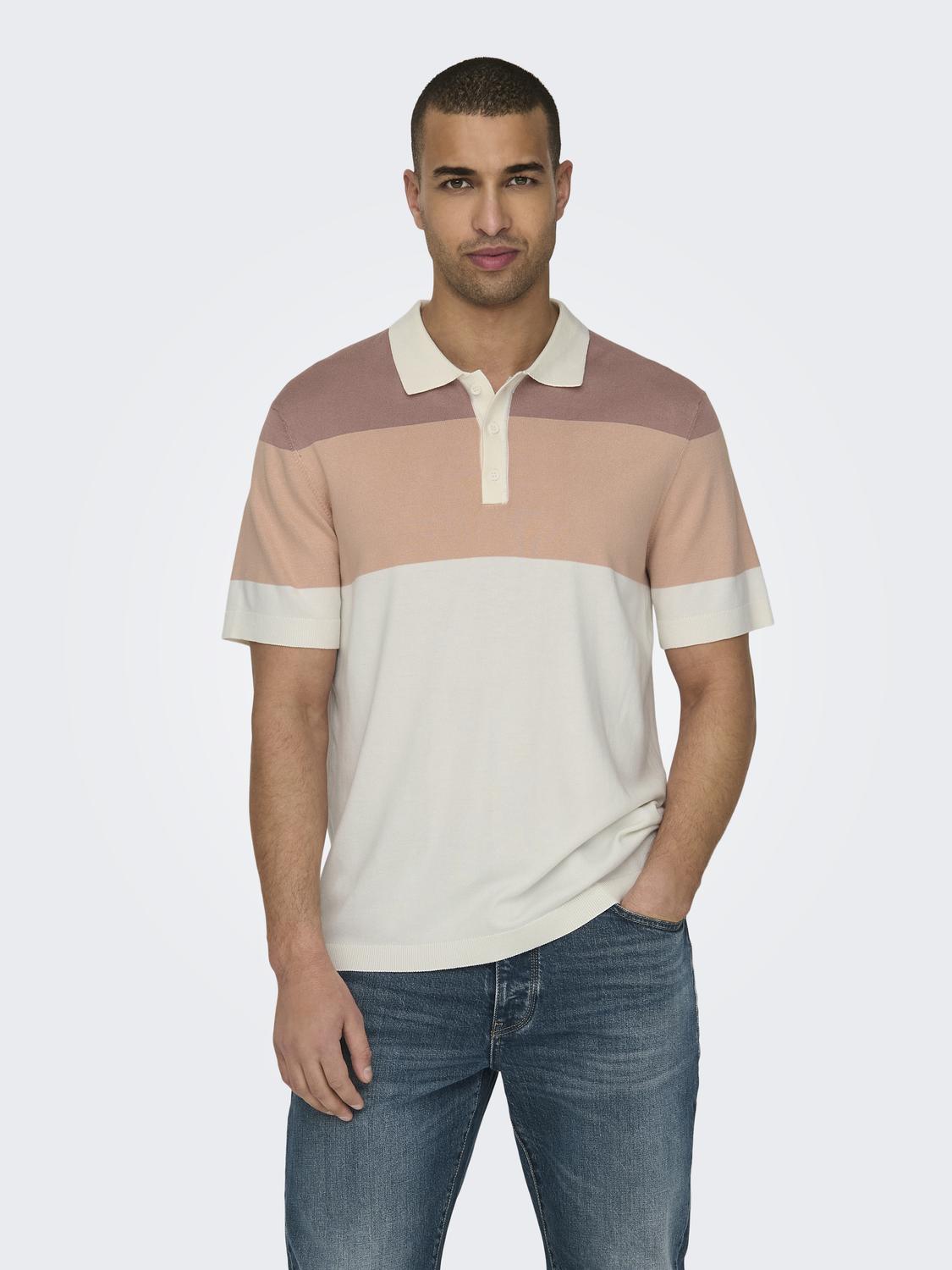 Polo Wyler Tricolor Burdeos
