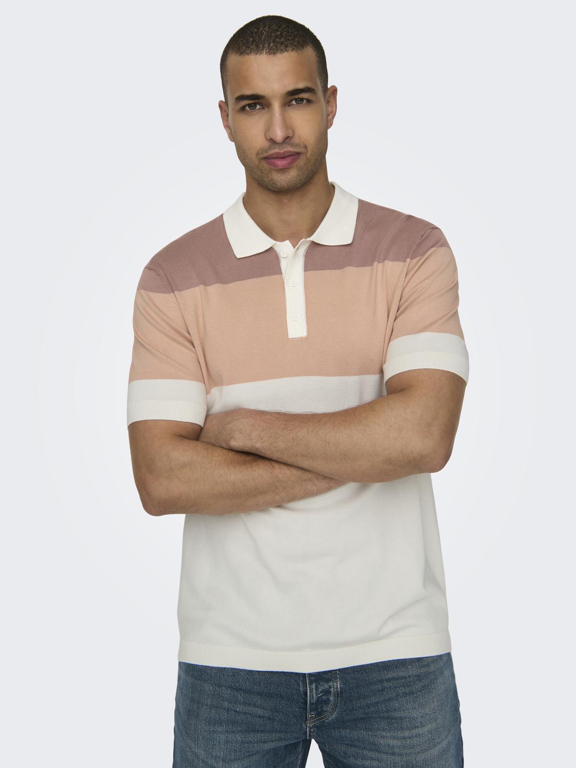 Polo Wyler Tricolor Burdeos
