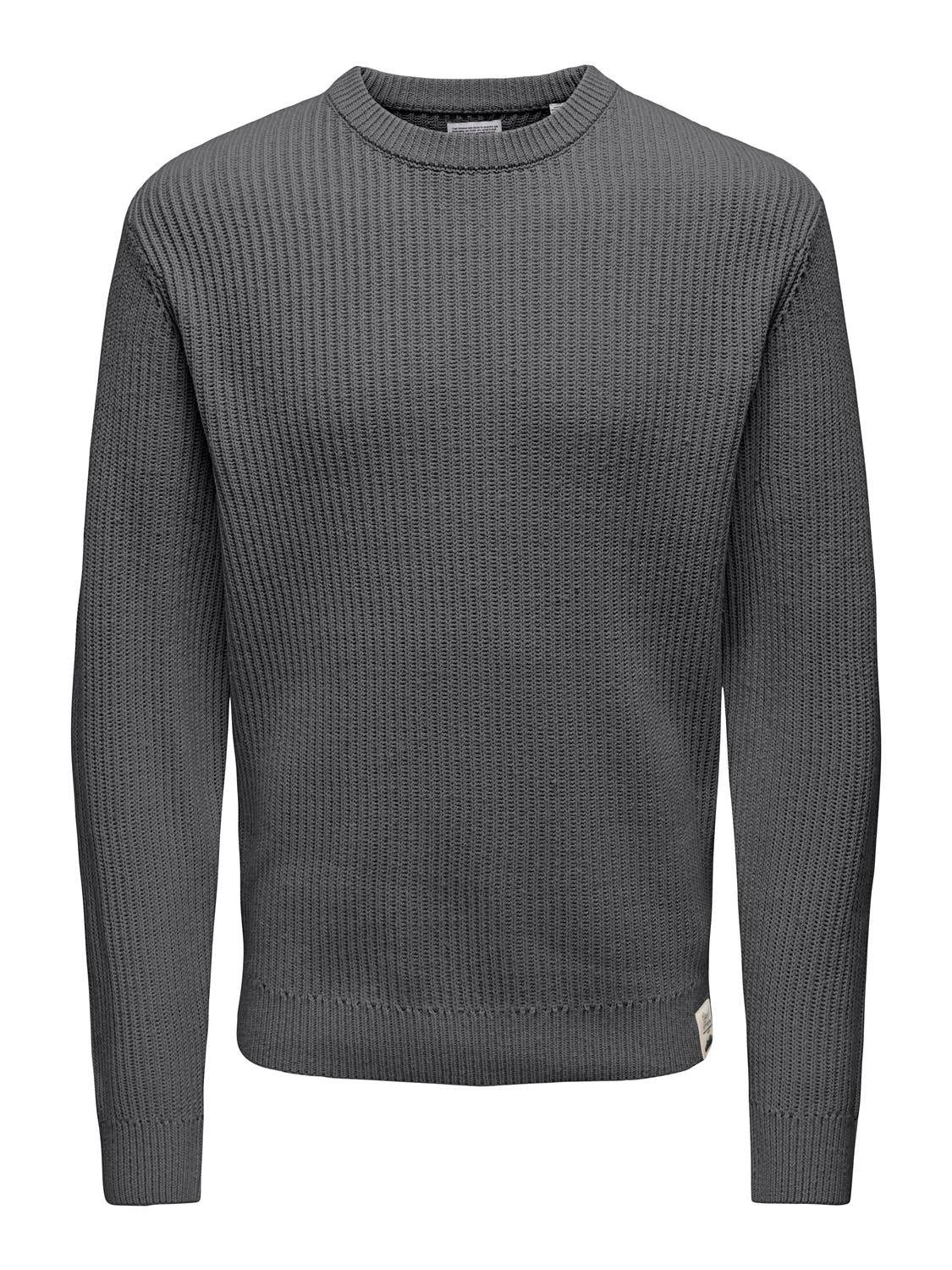 Jersey Fergal Trenzado Gris