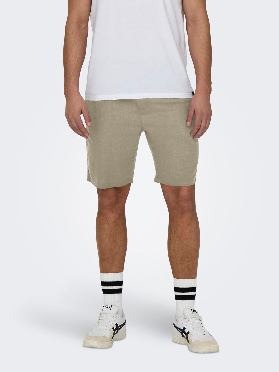 Bermuda Lino Leo Khaki