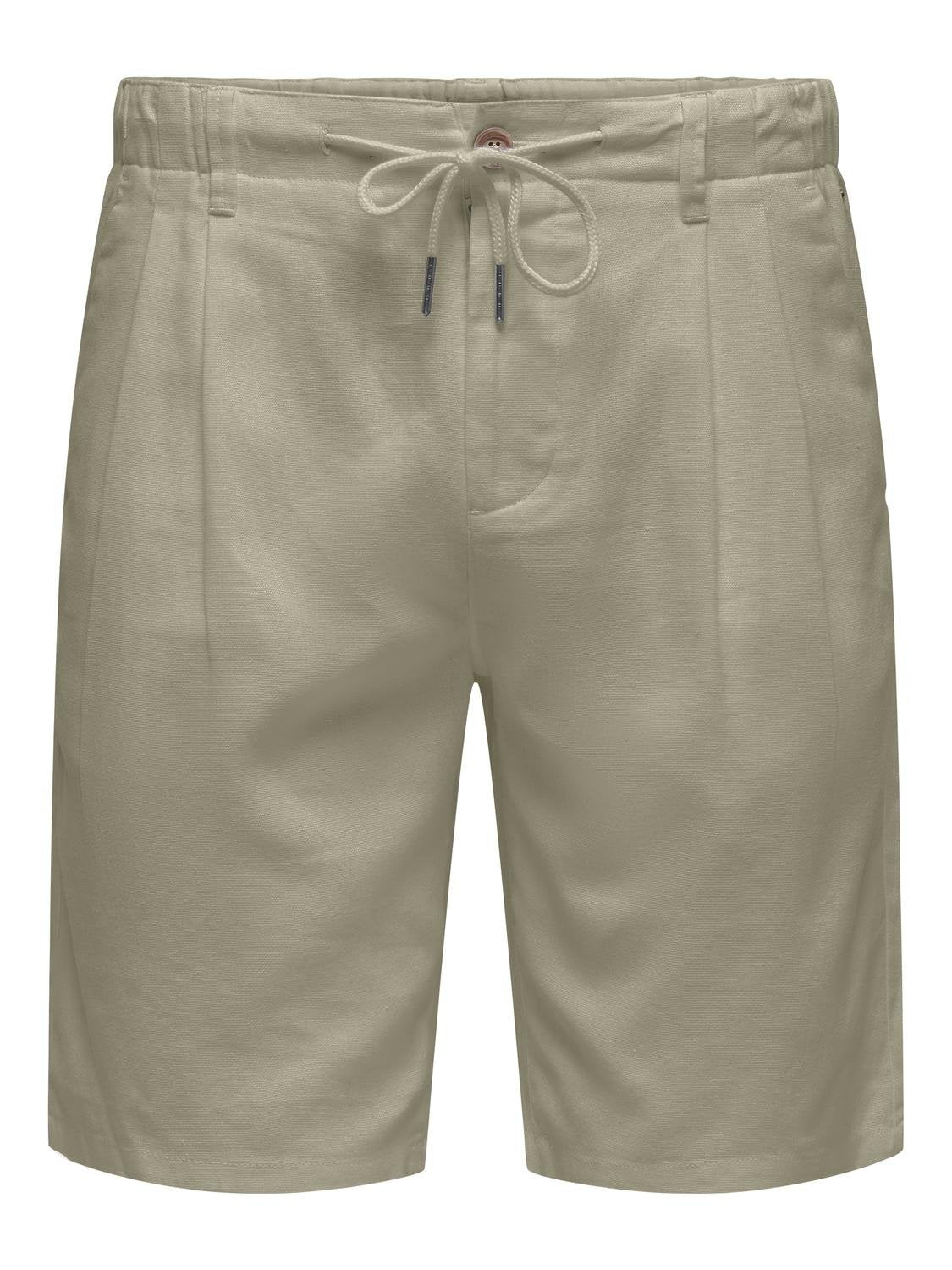 Bermuda Lino Leo Khaki