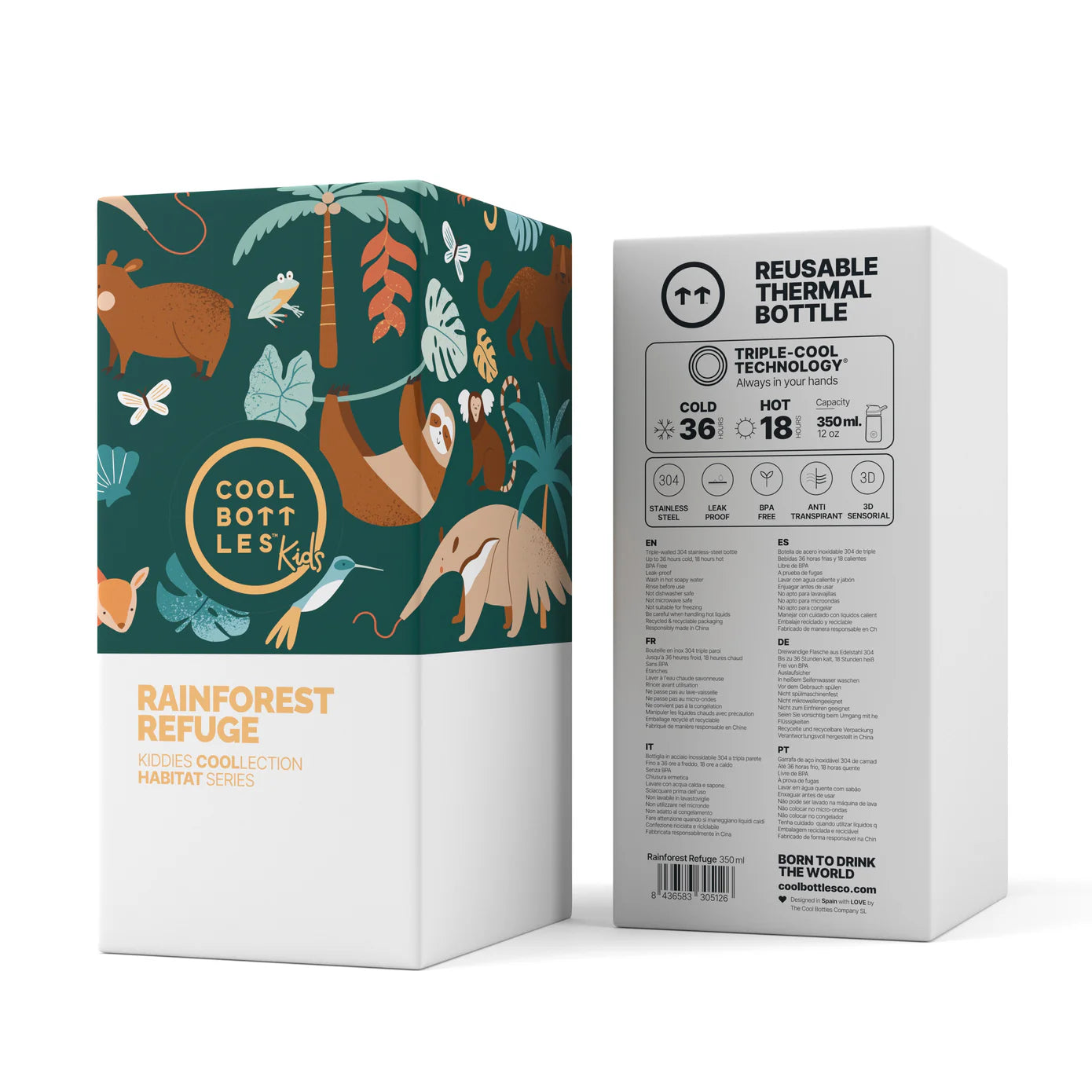 Botella Kiddies Rainforest Refuge 350ML