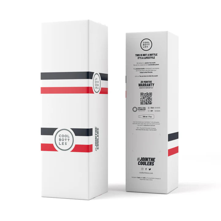 Botella Estampada 500ML Pure White