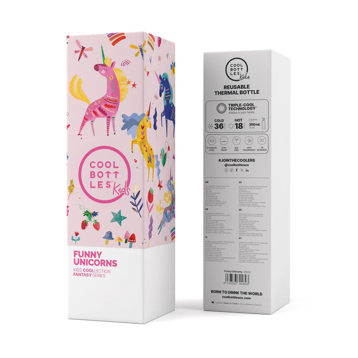 Botella Kids 350ML Funny Unicornios