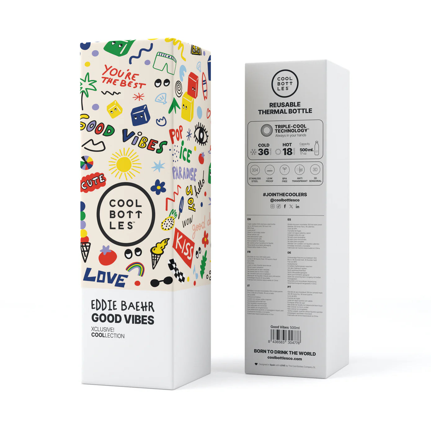 Botella Estampada 500ML Good Vibes