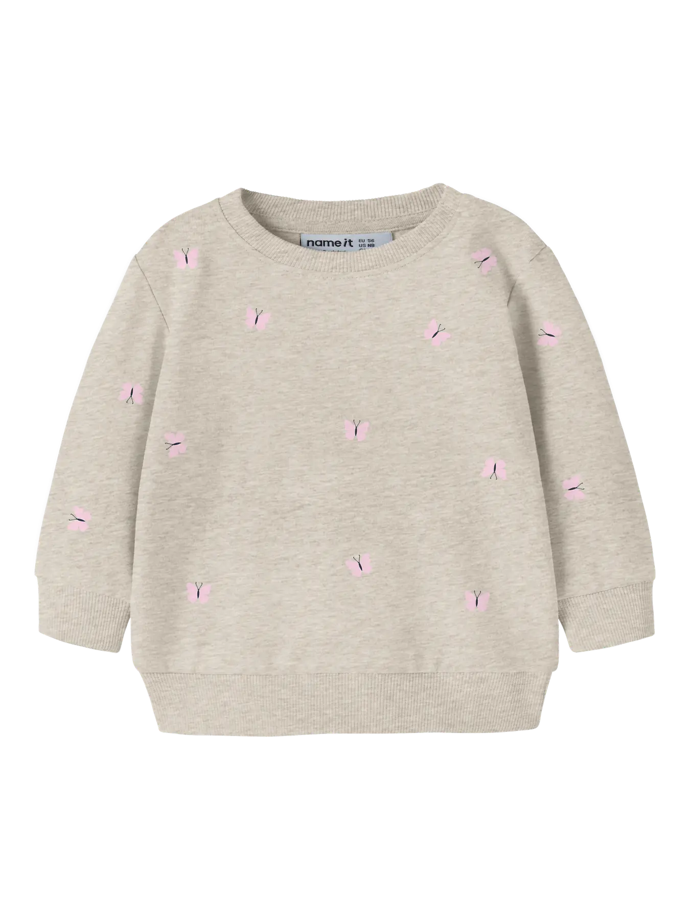 Sudadera Beige Mariposas Bebé