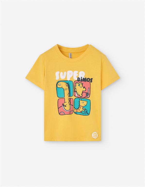 Camiseta Amarilla Super Dinos Bebé