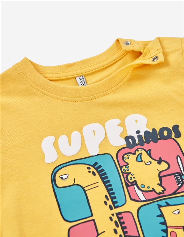 Camiseta Amarilla Super Dinos Bebé