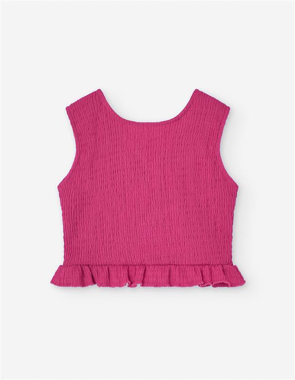 Top Fucsia Espalda Cruzada