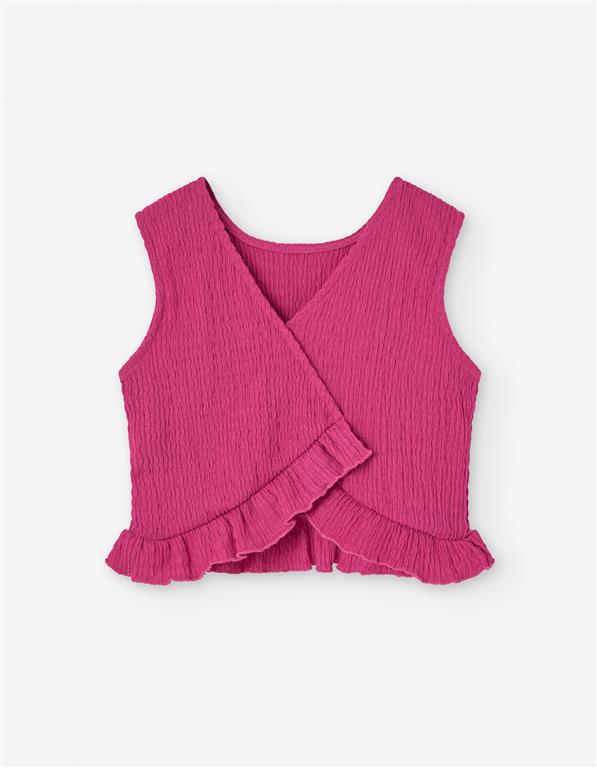 Top Fucsia Espalda Cruzada
