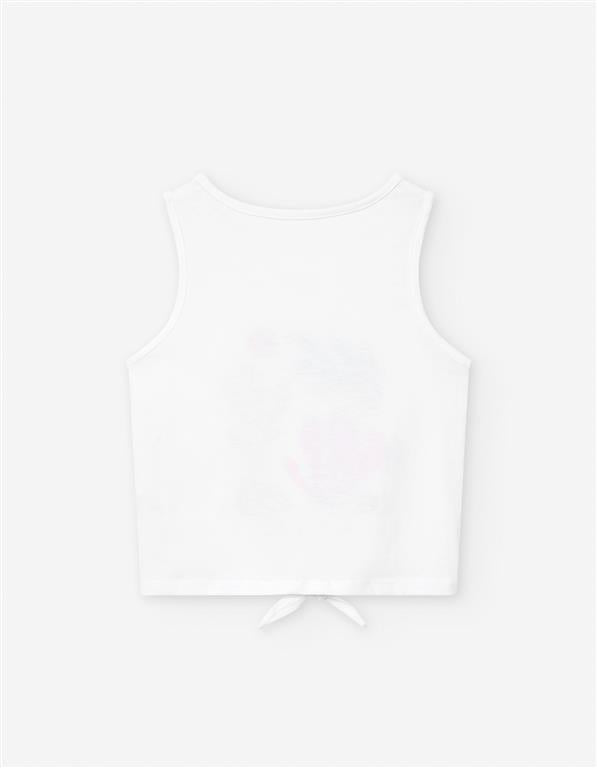 Camiseta Corales Lazo Blanca Mini