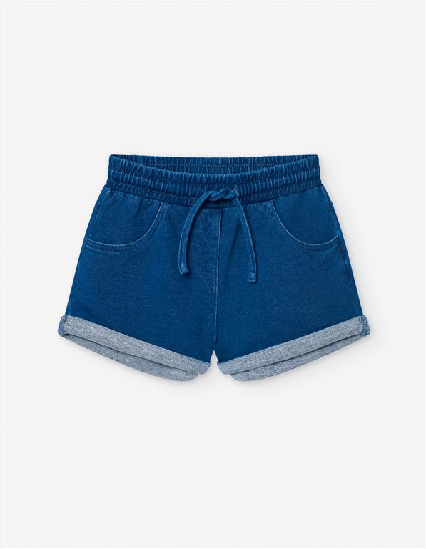 Short Goma Efecto Denim