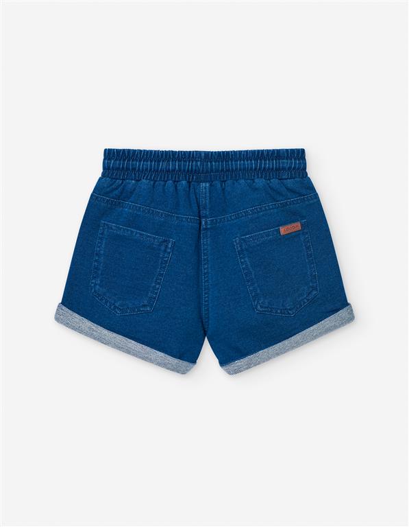 Short Goma Efecto Denim