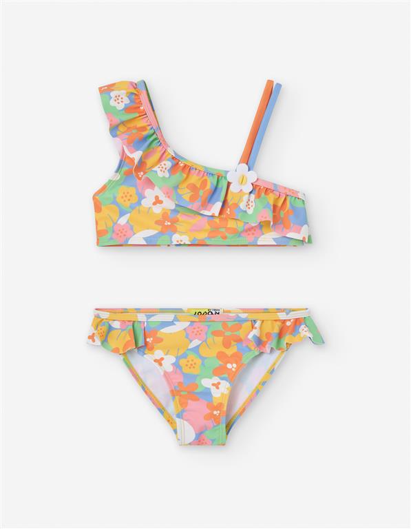Bikini Tirante Asimétrico Flores