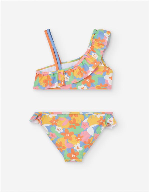 Bikini Tirante Asimétrico Flores