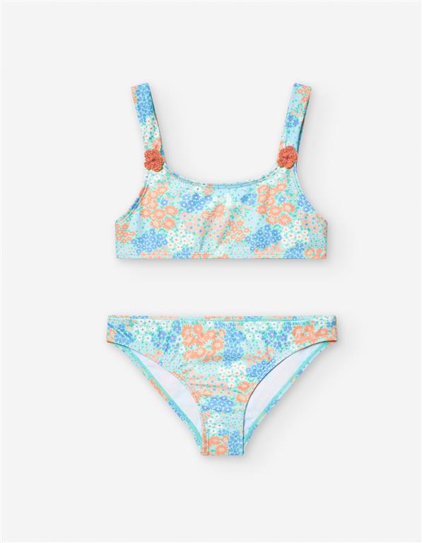 Bikini Turquesa Flores