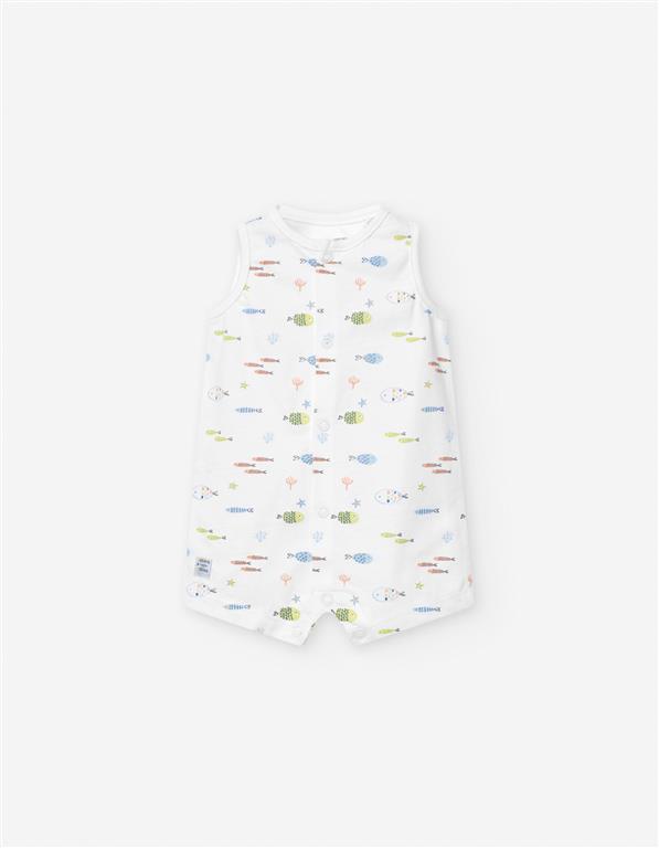 Ranita Pijama Peces Blanco
