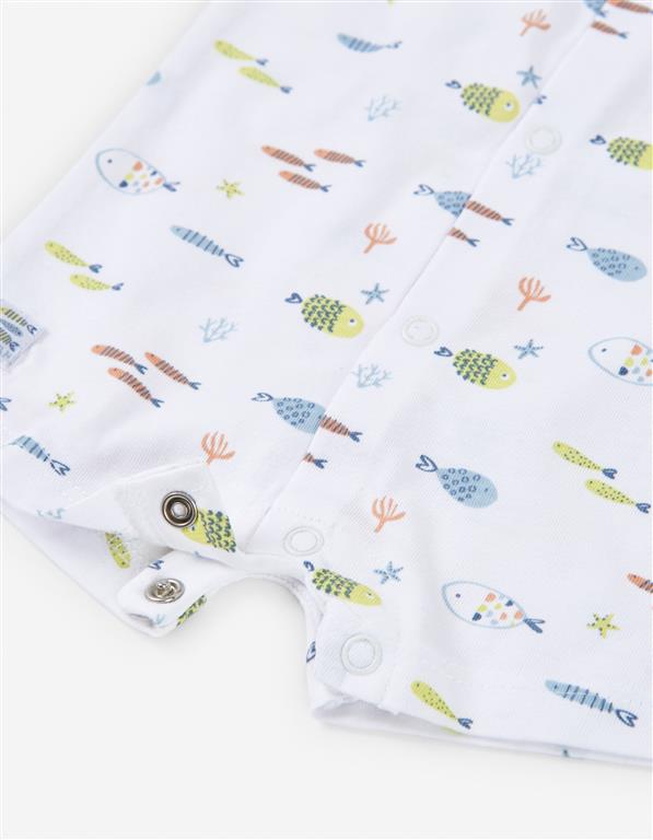 Ranita Pijama Peces Blanco