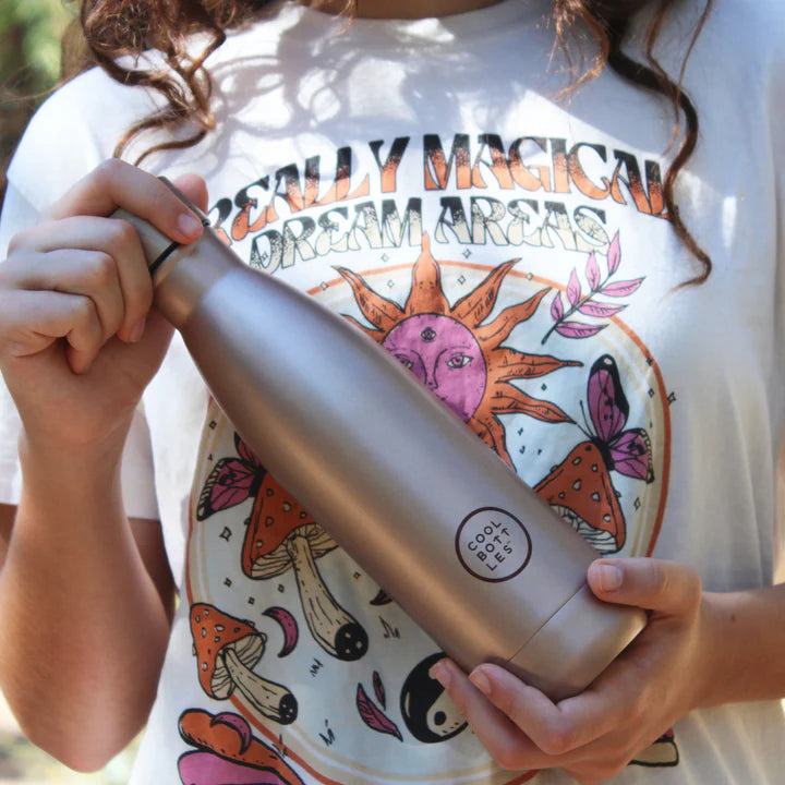 Botella Lisa 500ML Metallic Rose