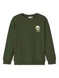 Sudadera Sin Capucha Calavera Verde