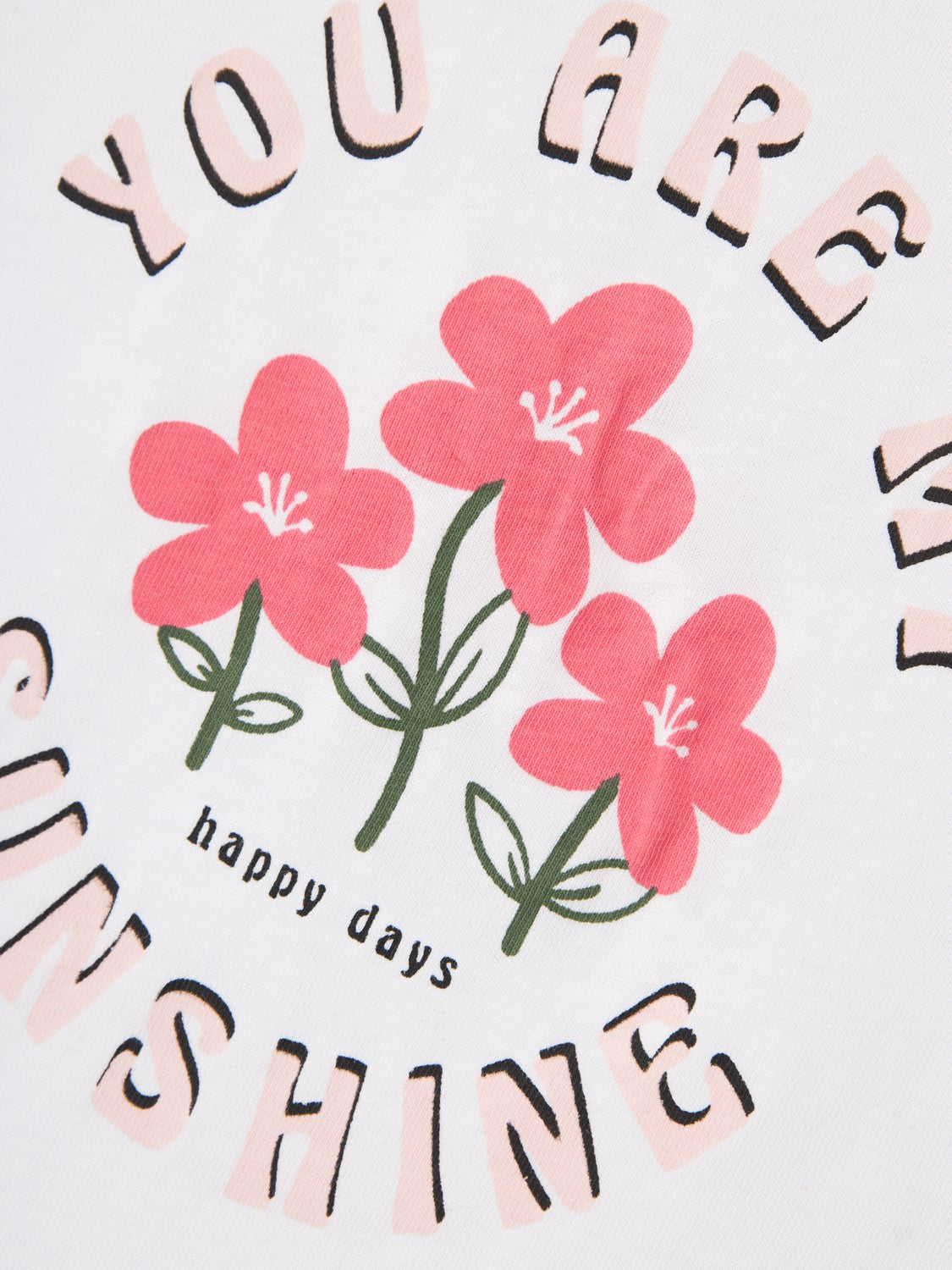 Camiseta Blanca Flores