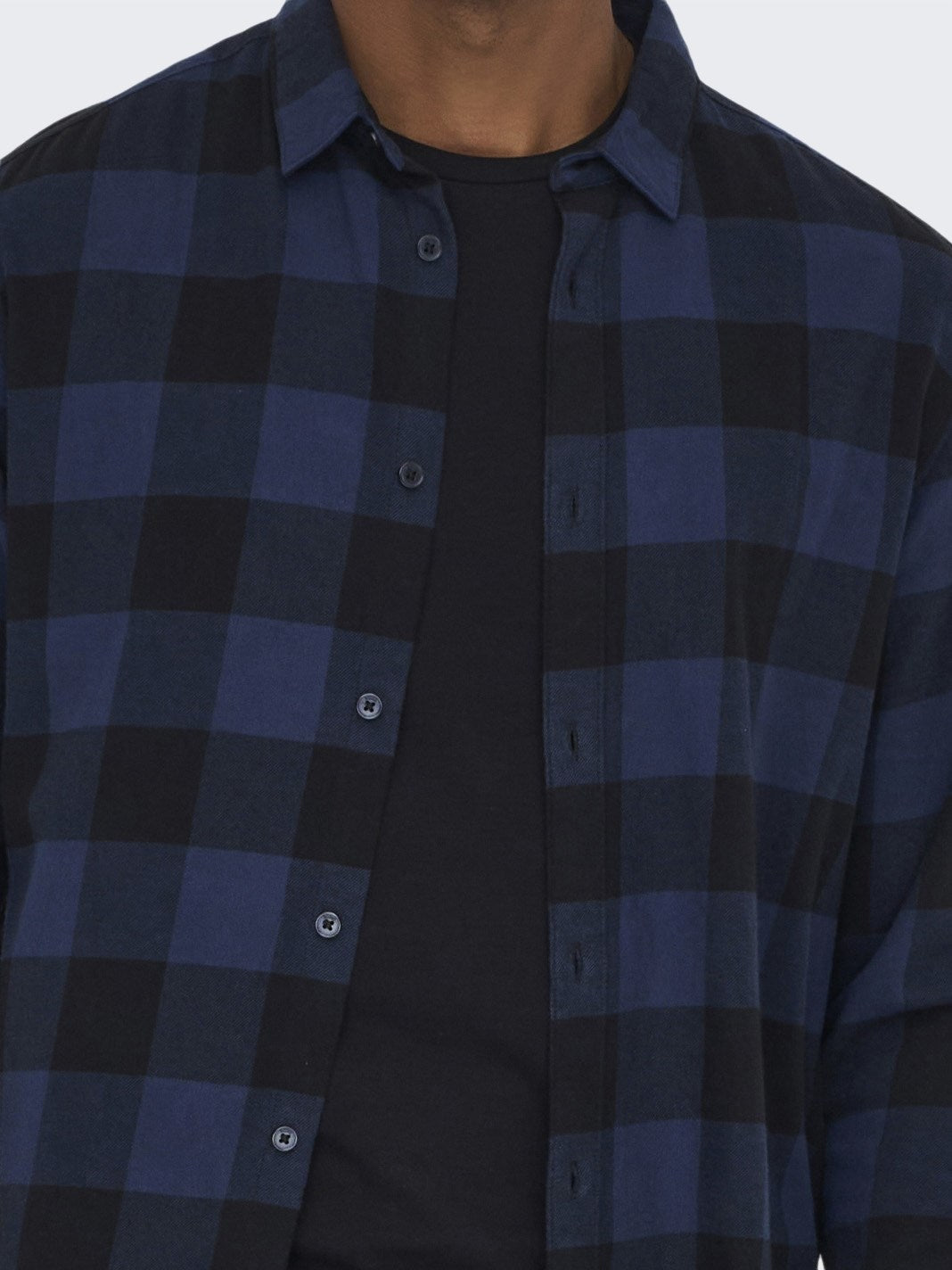 Camisa Cuadros Azul/Negra Gudmund