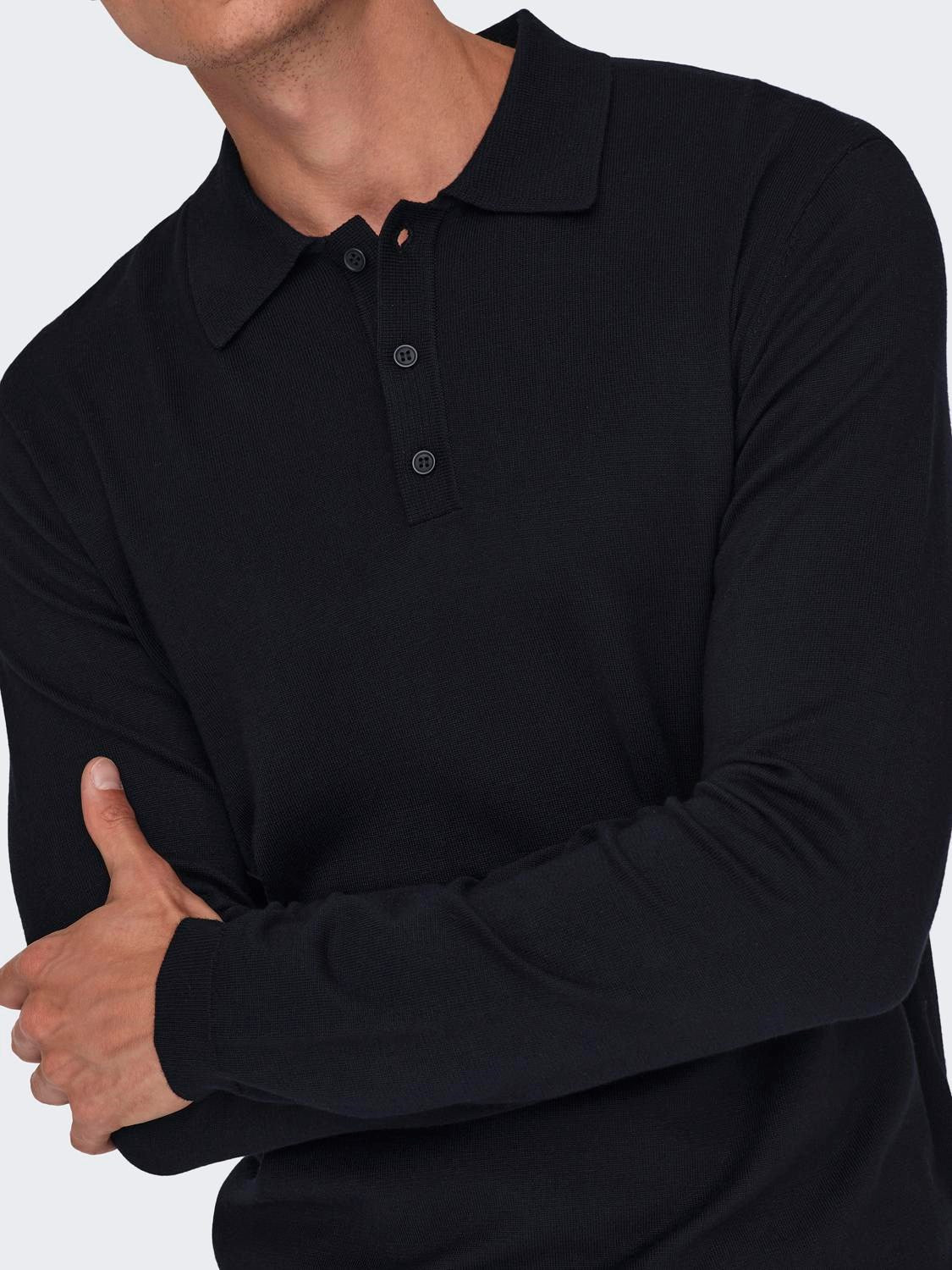 Polo Manga Larga Wyler Marino